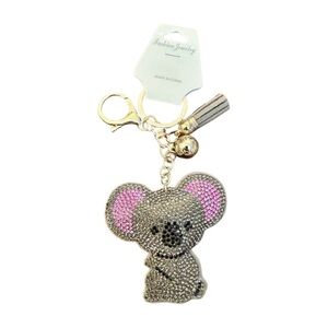 Gray‎ and Pink Koala Key Holder